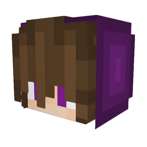 called_lena Minecraft avatar head, 3D render