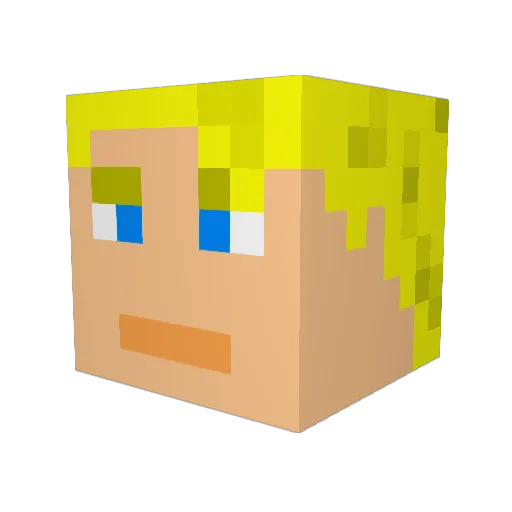 callemazon Minecraft avatar head, 3D render