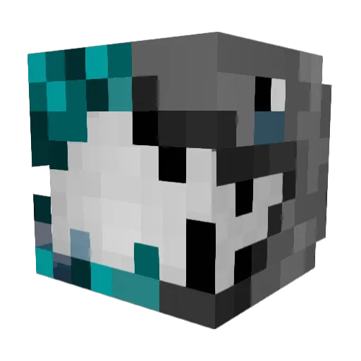 callixe Minecraft avatar head, 3D render
