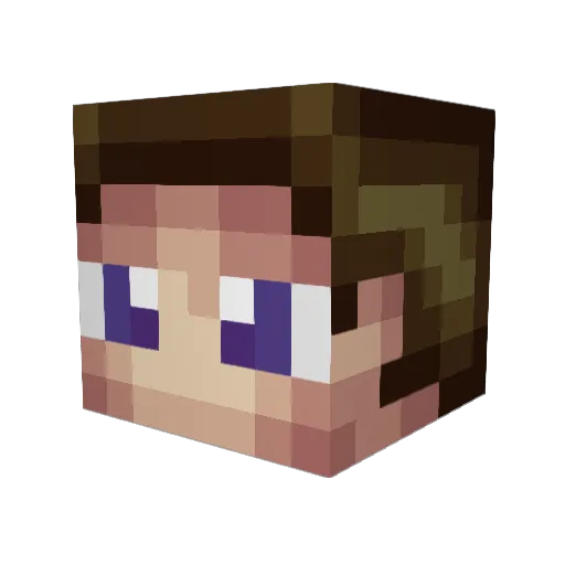 callmeGG Minecraft avatar head, 3D render