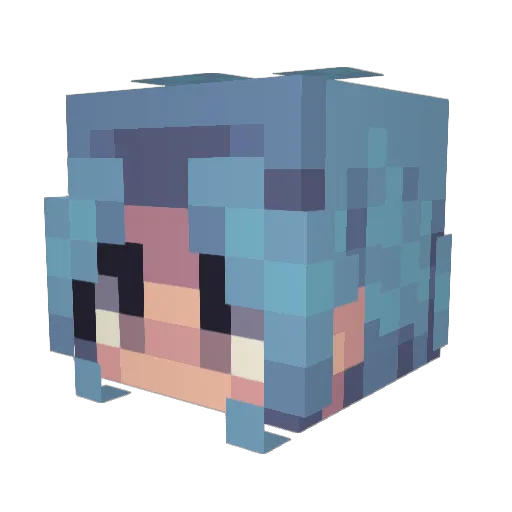 callme_md_ Minecraft avatar head, 3D render
