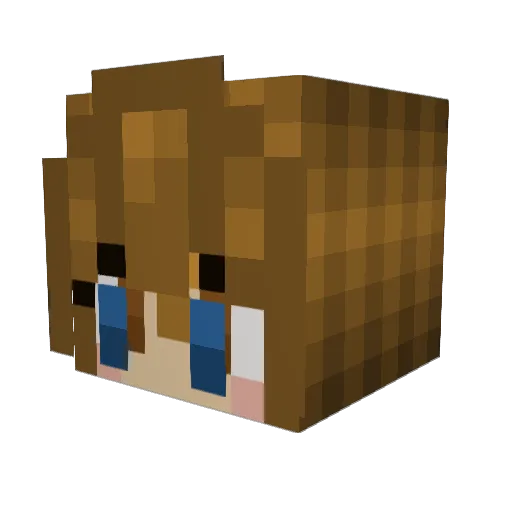 callmegem Minecraft avatar head, 3D render