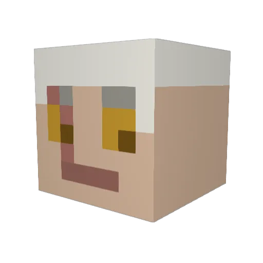 callovrat Minecraft avatar head, 3D render