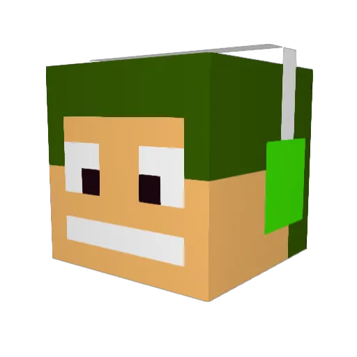 callrocks Minecraft avatar head, 3D render