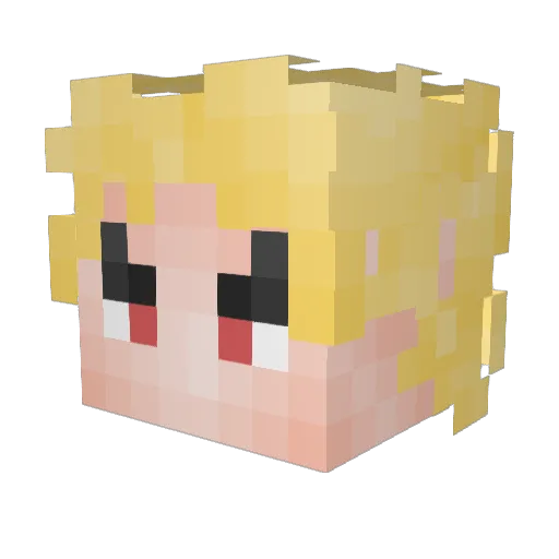 callyptia Minecraft avatar head, 3D render