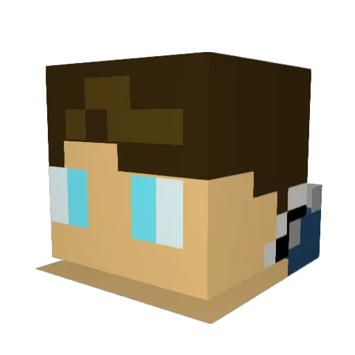 calmdino Minecraft avatar head, 3D render