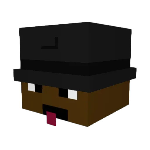 calmeister Minecraft avatar head, 3D render