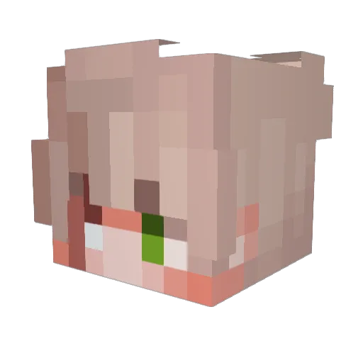 calmpickup Minecraft avatar head, 3D render