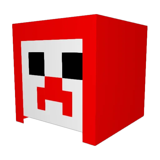 calpls Minecraft avatar head, 3D render
