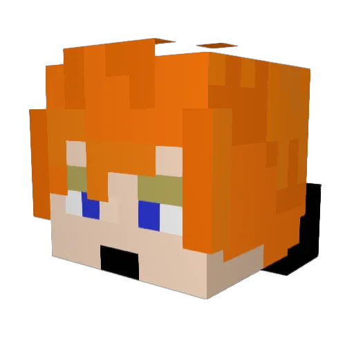 calspock Minecraft avatar head, 3D render