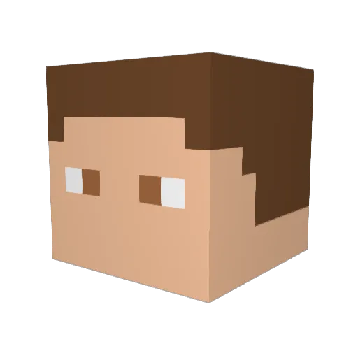 caltopher Minecraft avatar head, 3D render