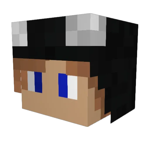 calvin8p Minecraft avatar head, 3D render