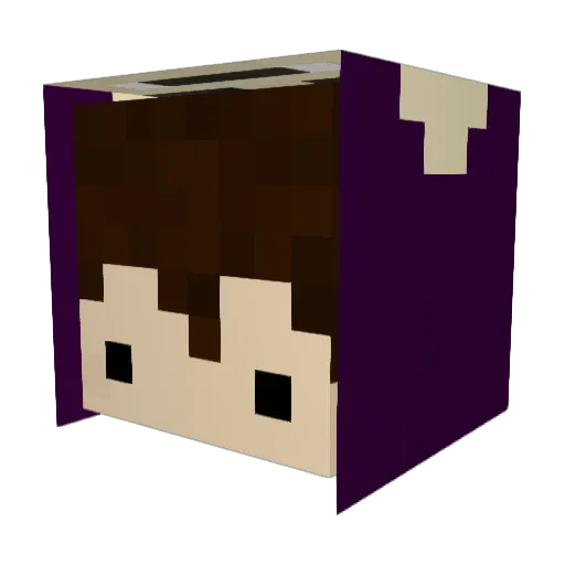 calvinlx Minecraft avatar head, 3D render