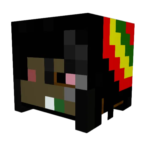 calvogm Minecraft avatar head, 3D render
