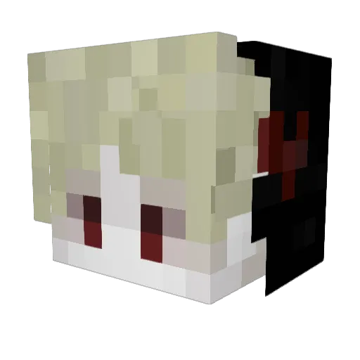 calzv Minecraft avatar head, 3D render