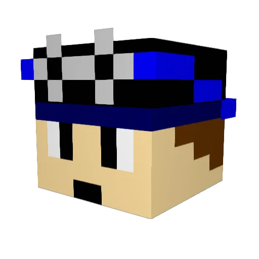 cam013 Minecraft avatar head, 3D render