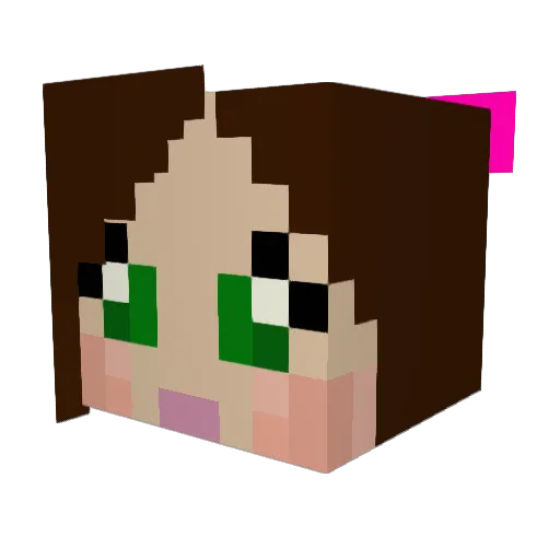 camaronut Minecraft avatar head, 3D render