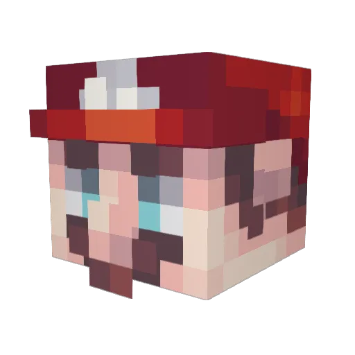 camaub Minecraft avatar head, 3D render