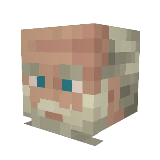 camaxl Minecraft avatar head, 3D render