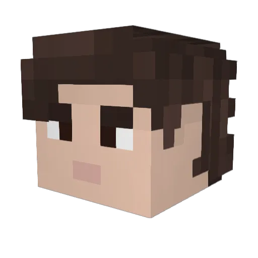 camcamfr Minecraft avatar head, 3D render