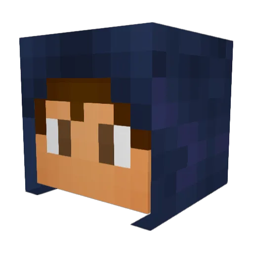 camdag Minecraft avatar head, 3D render
