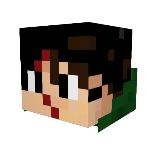 camdrive Minecraft avatar head, 3D render