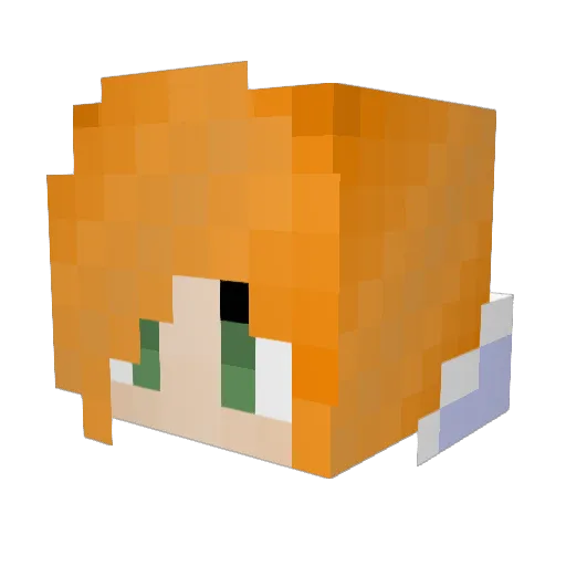 camdyn_shea_12 Minecraft avatar head, 3D render