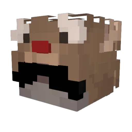 camellasrq Minecraft avatar head, 3D render