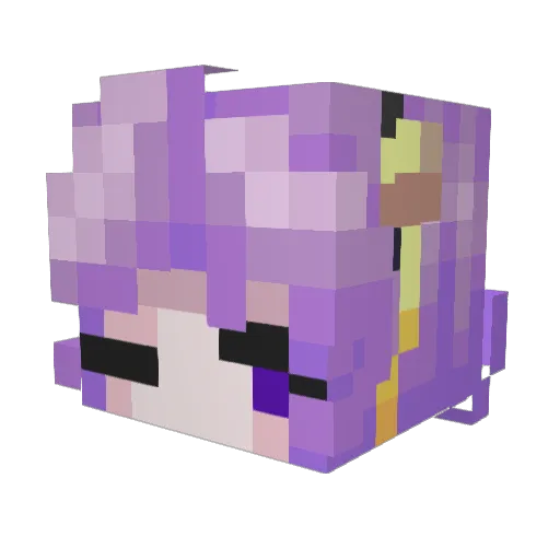camellnya Minecraft avatar head, 3D render