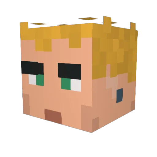 camelman999 Minecraft avatar head, 3D render