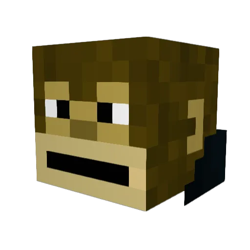 cameronape Minecraft avatar head, 3D render