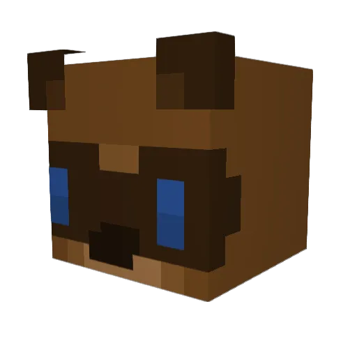camerondae Minecraft avatar head, 3D render