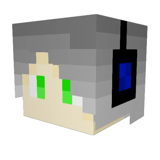 cameronkowal Minecraft avatar head, 3D render