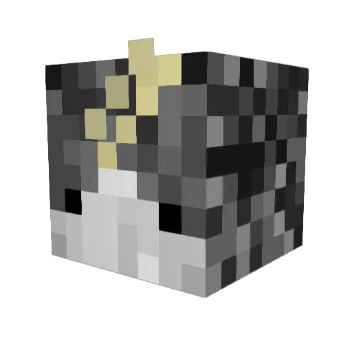 camfig Minecraft avatar head, 3D render