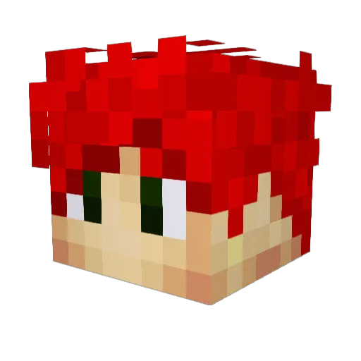 camgu Minecraft avatar head, 3D render