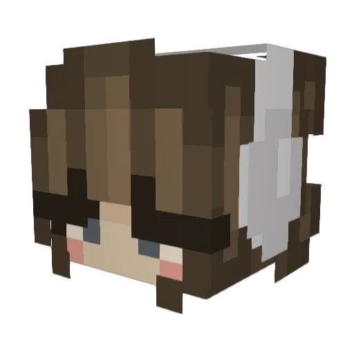 camila000 Minecraft avatar head, 3D render