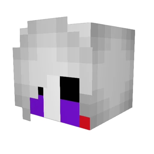 camilamoura Minecraft avatar head, 3D render
