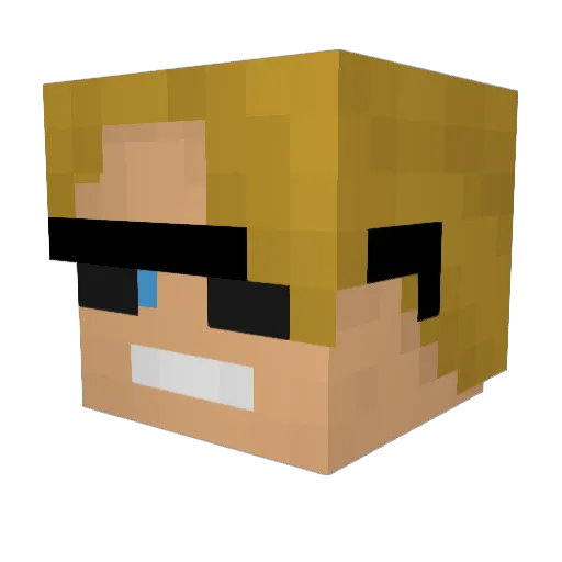 camillelecorff Minecraft avatar head, 3D render