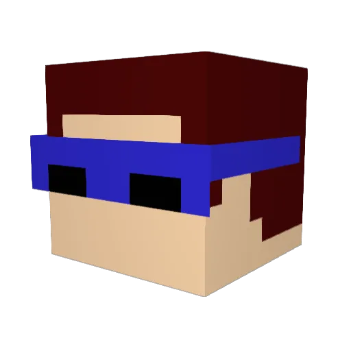 camilles Minecraft avatar head, 3D render