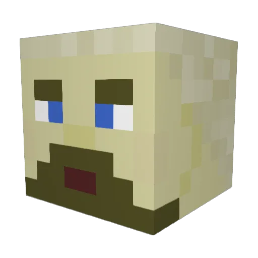 camilmart Minecraft avatar head, 3D render