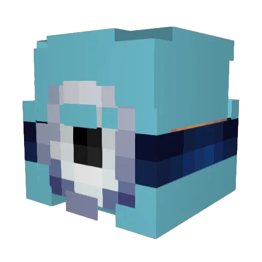 camkep Minecraft avatar head, 3D render
