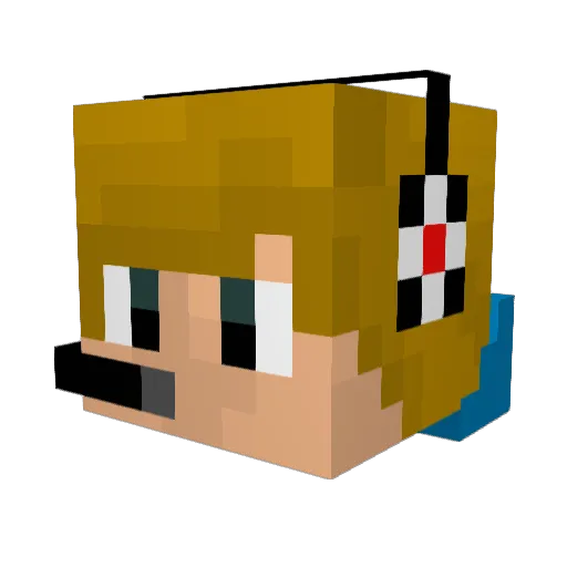 camoGaming Minecraft avatar head, 3D render