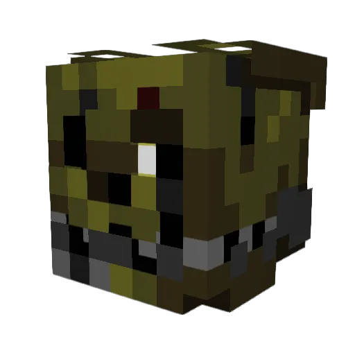camo_ghosther Minecraft avatar head, 3D render