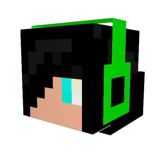 camopro Minecraft avatar head, 3D render