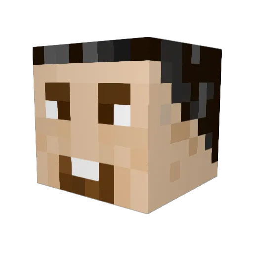 campeddle Minecraft avatar head, 3D render