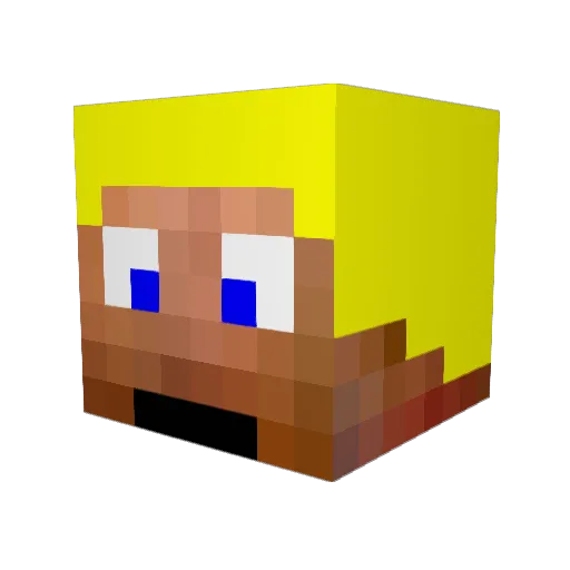 camregner Minecraft avatar head, 3D render