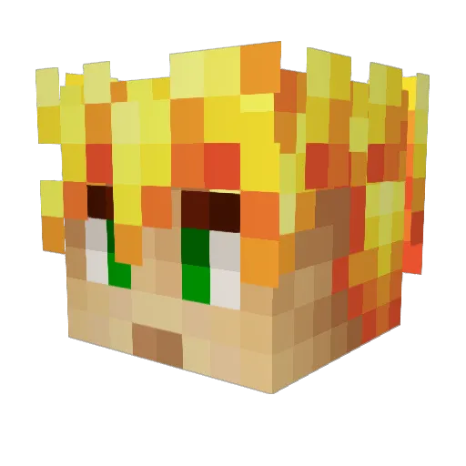 camsun Minecraft avatar head, 3D render