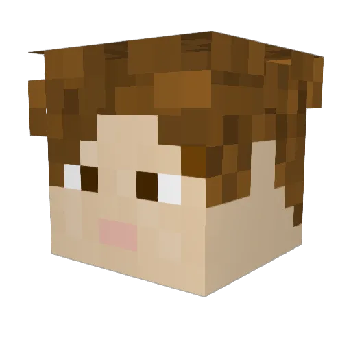 camtot Minecraft avatar head, 3D render