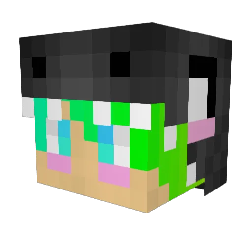 camuno Minecraft avatar head, 3D render