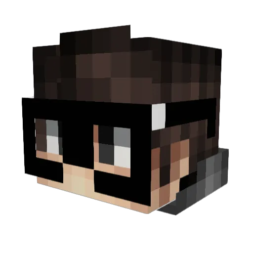 camxn Minecraft avatar head, 3D render